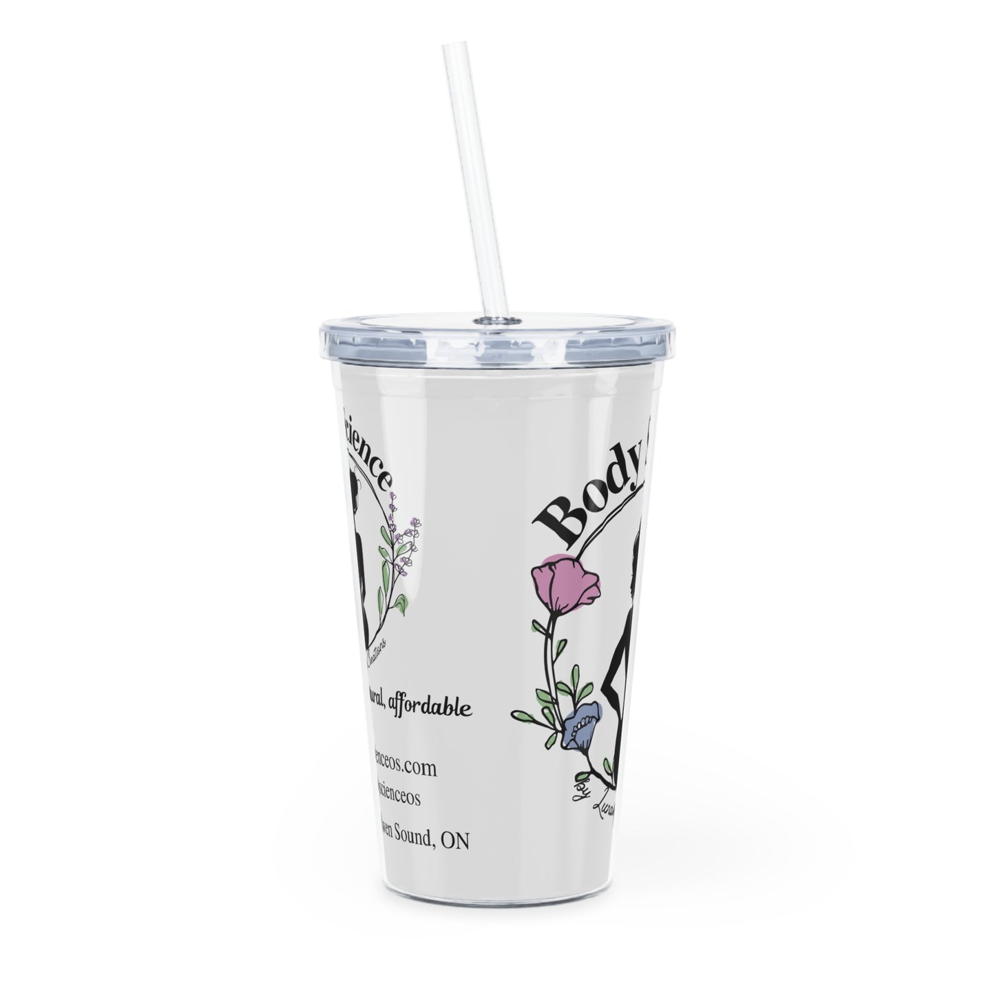 Body Science Plastic Tumbler with Straw