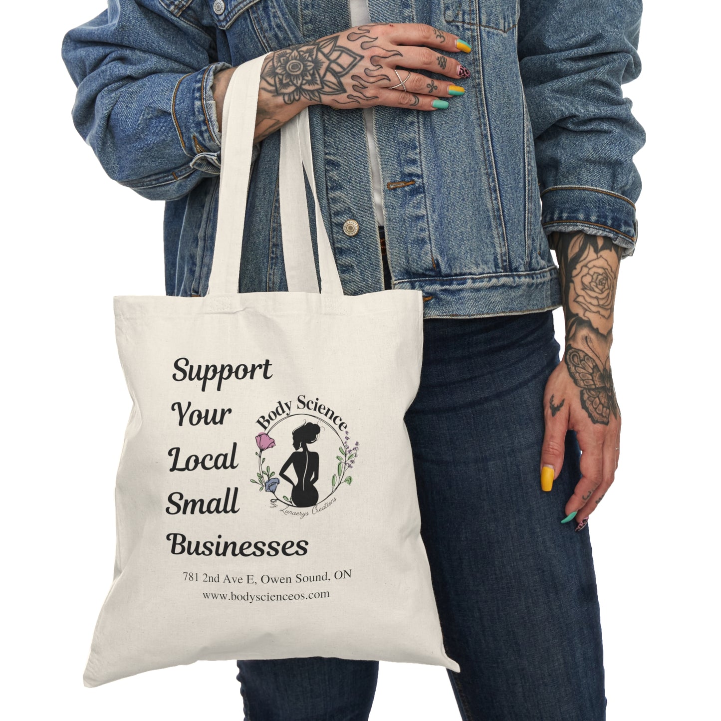 Support Local Businesses Natural Tote Bag - Eco-Friendly Carryall for Community Advocacy