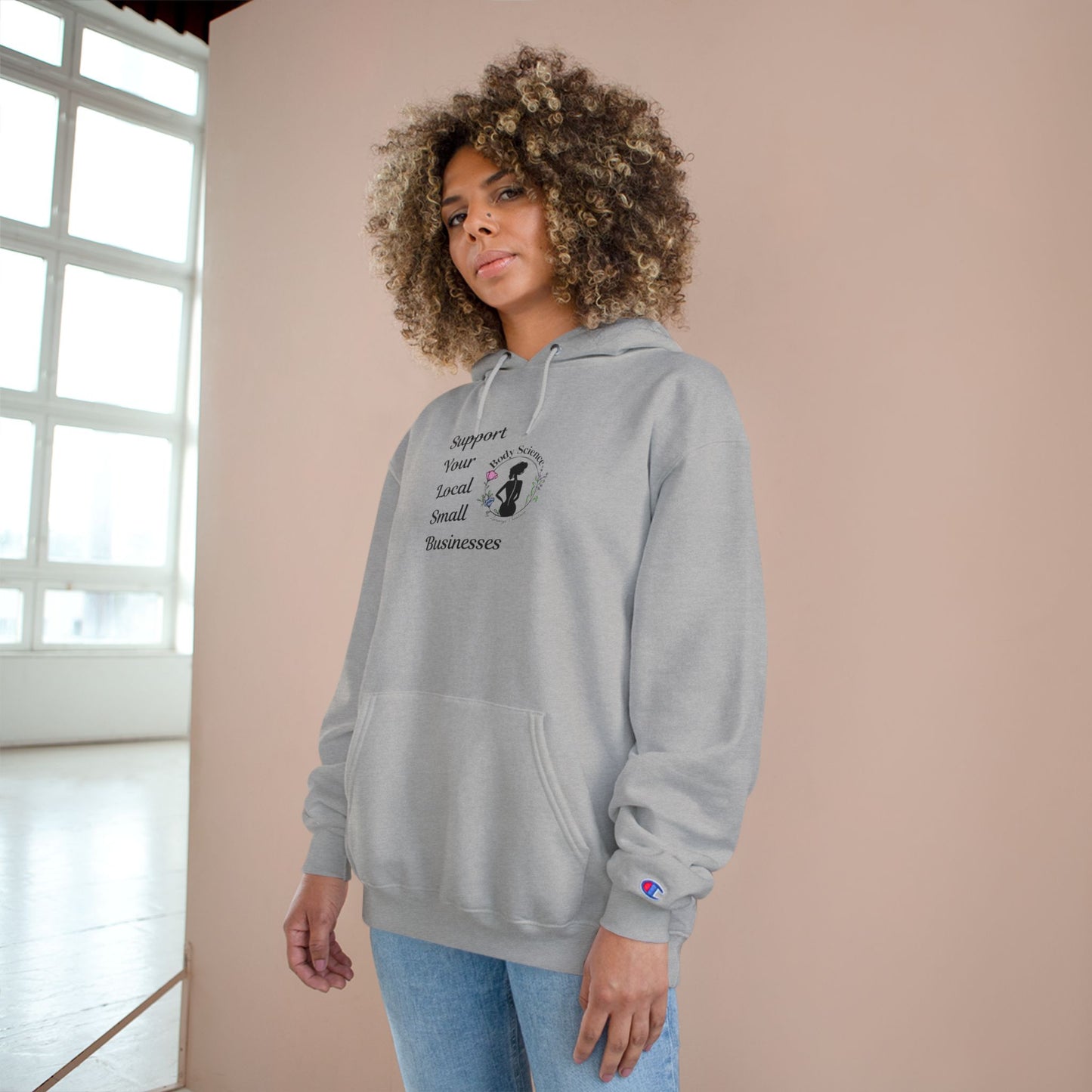 Support Local Small Businesses Hoodie | Champion Quality | Ideal for Entrepreneurs and Advocates