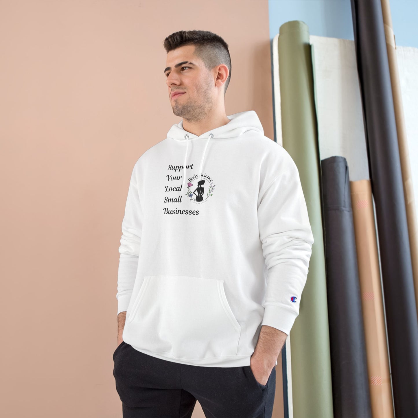 Support Local Small Businesses Hoodie | Champion Quality | Ideal for Entrepreneurs and Advocates