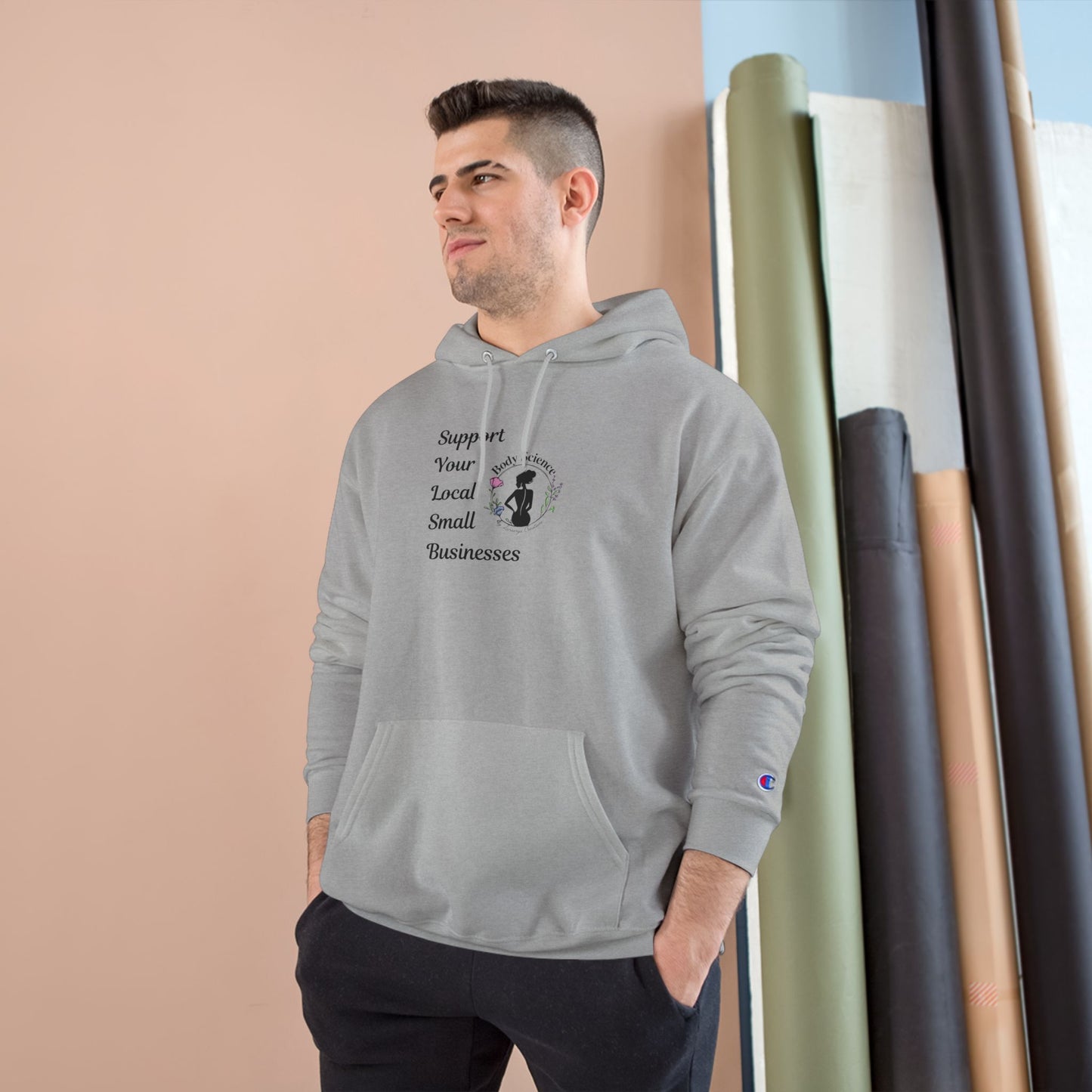 Support Local Small Businesses Hoodie | Champion Quality | Ideal for Entrepreneurs and Advocates