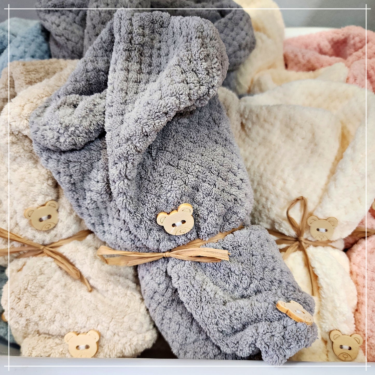 Teddy Bear Hair Towels