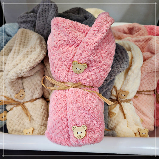 Teddy Bear Hair Towels