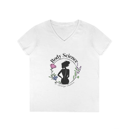 Body Science Ladies' V-Neck T-Shirt - Handmade, Eco-Friendly Apparel
